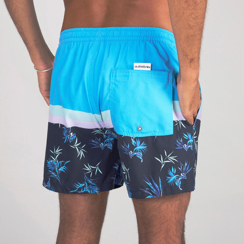 Korte boardshort voor heren blauw