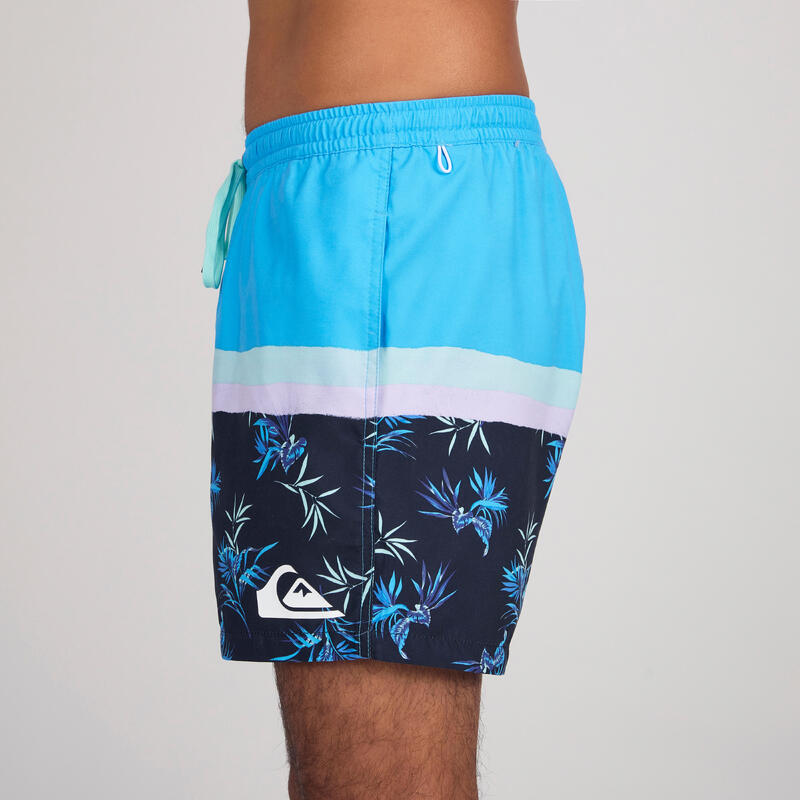 Korte boardshort voor heren blauw