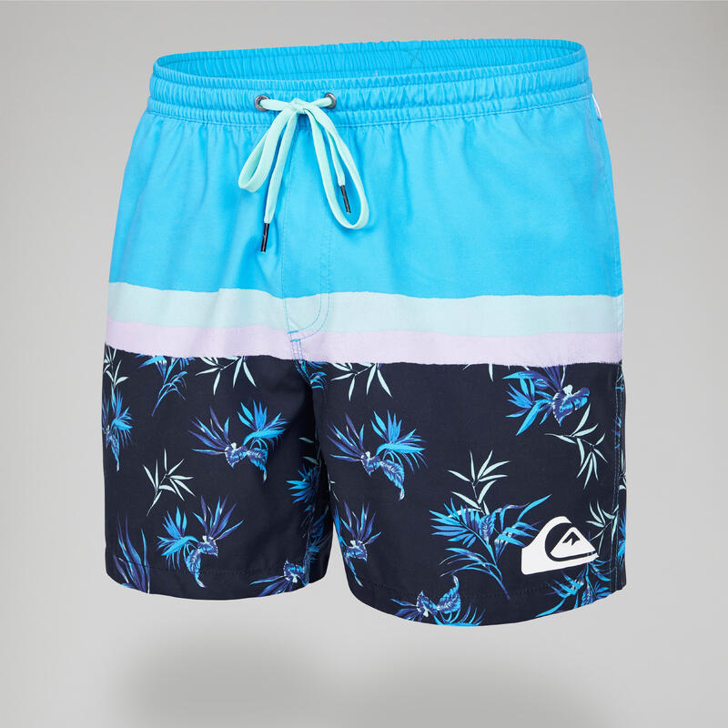 Korte boardshort voor heren blauw