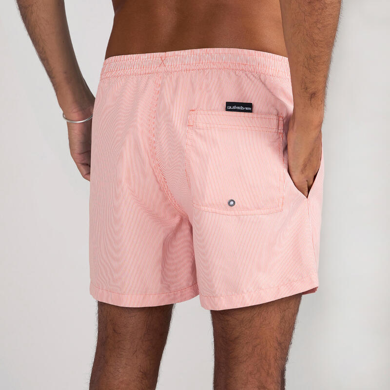 Boardshort Hombre Salmón Rayado Corto