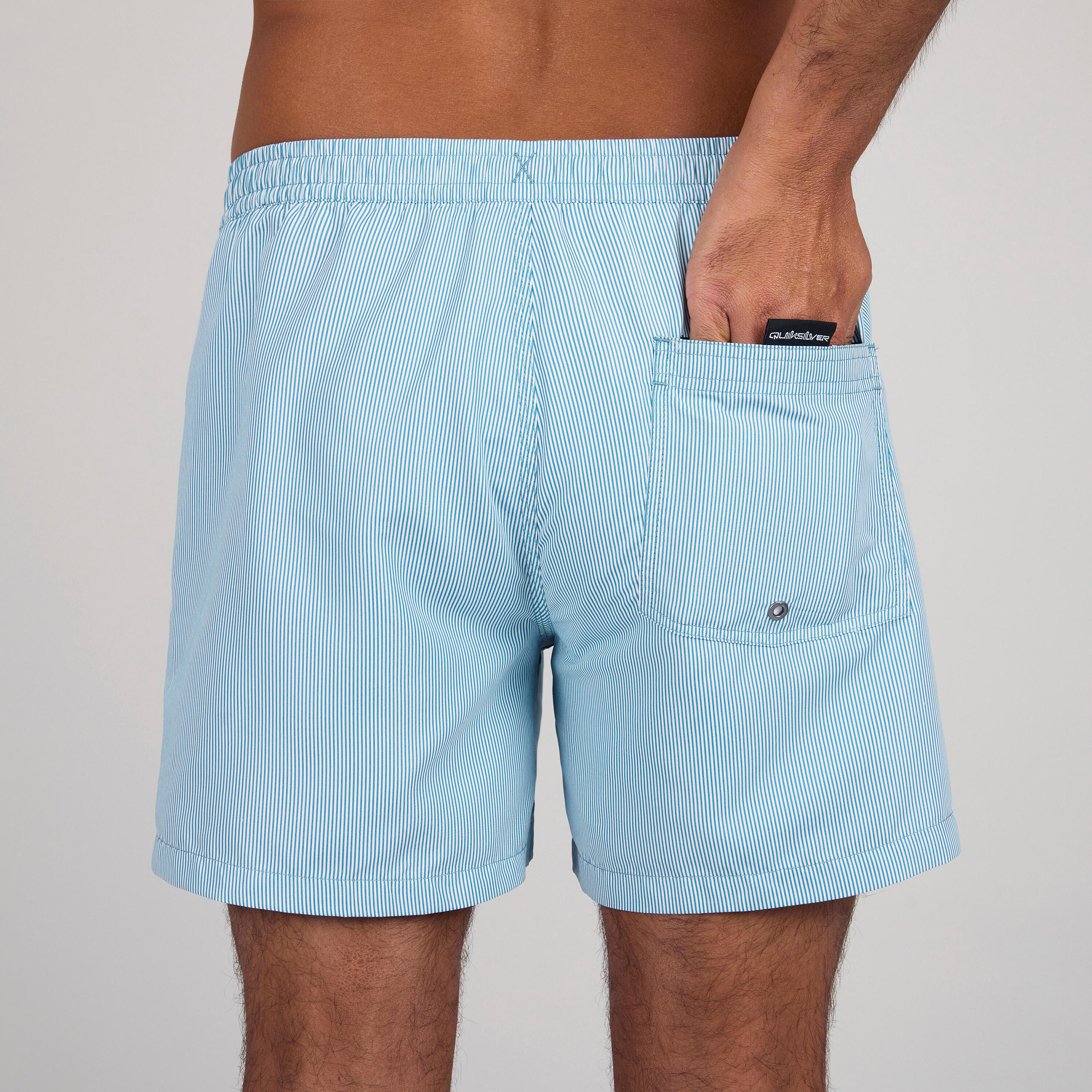 Calções de banho curtos Homem QUIKSILVER VOLLEY azul riscas 5/6