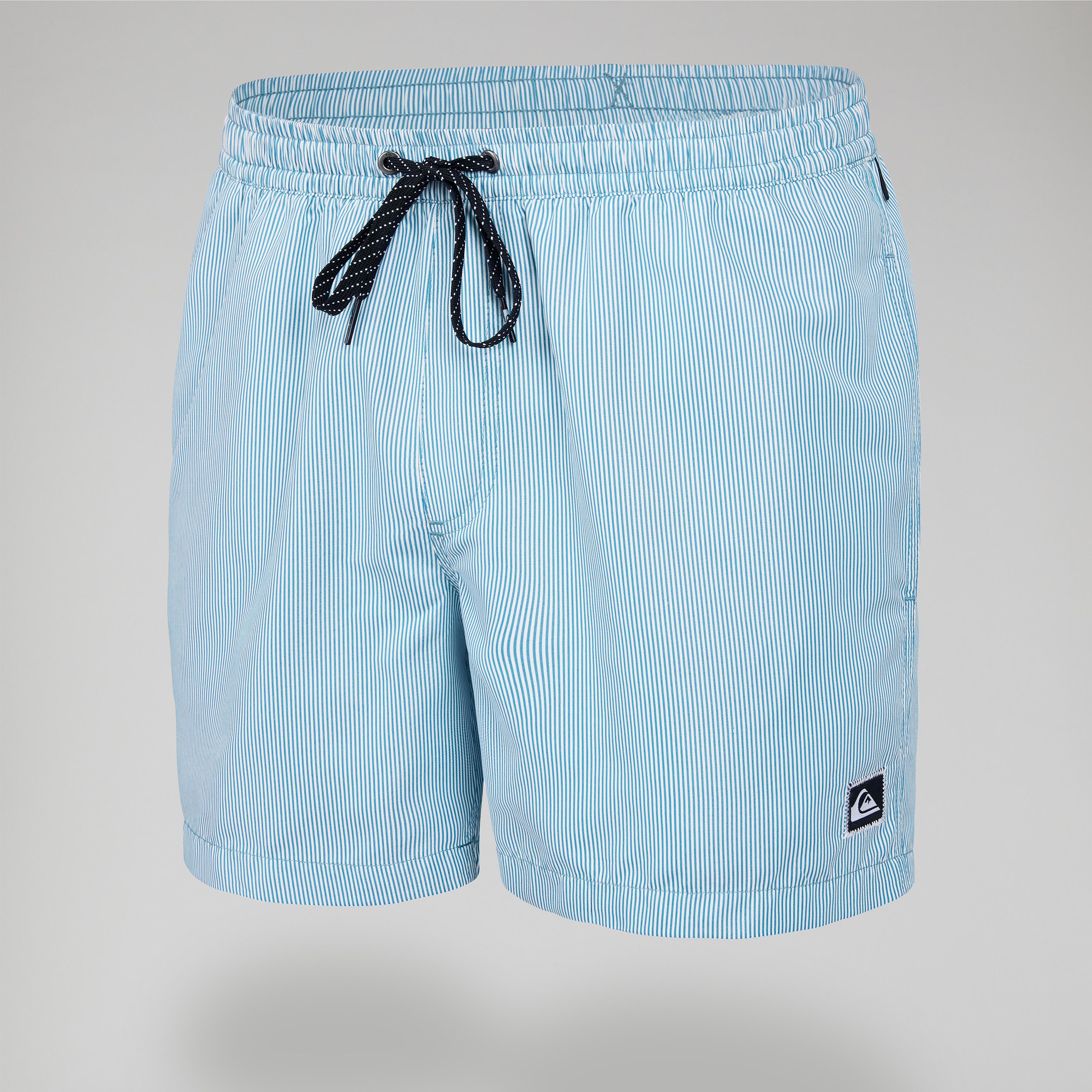 Sort De Baie Scurt Quiksilver Volley Deluxe Dungi Albastru Barbati