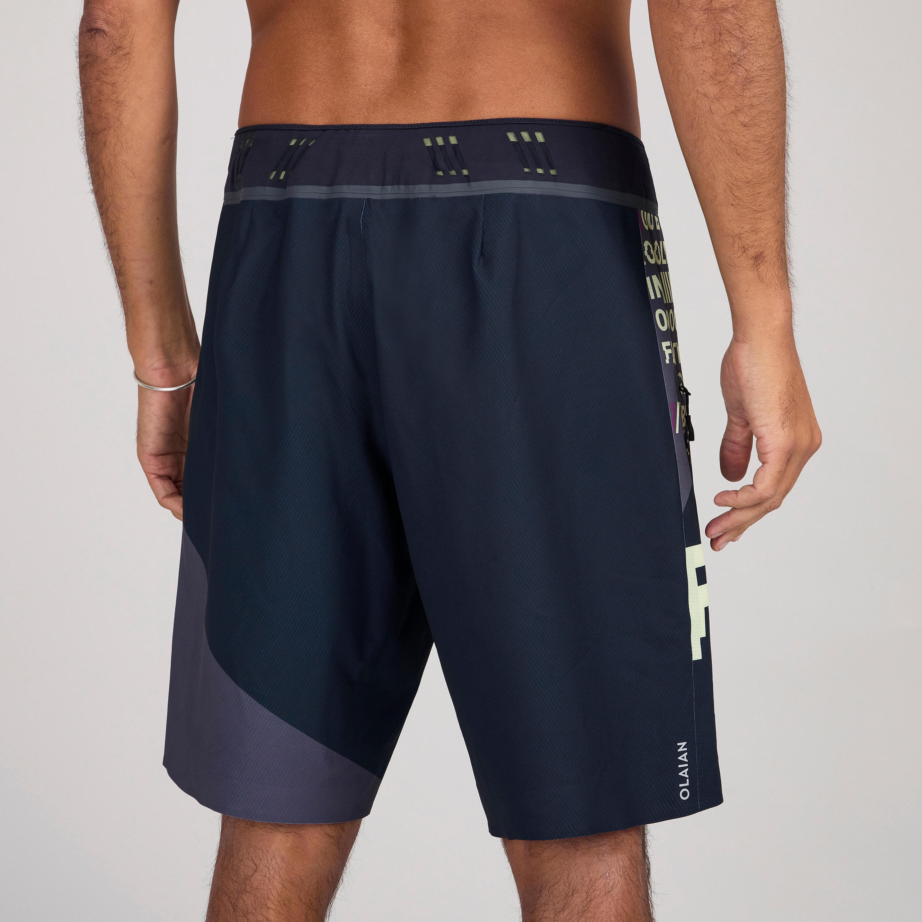 Surf Boardshort Long BLACK DIGIBUG GREEN 7/9