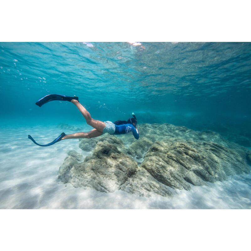 Maschera snorkeling immersione adulto EASYBREATH 900 nera 