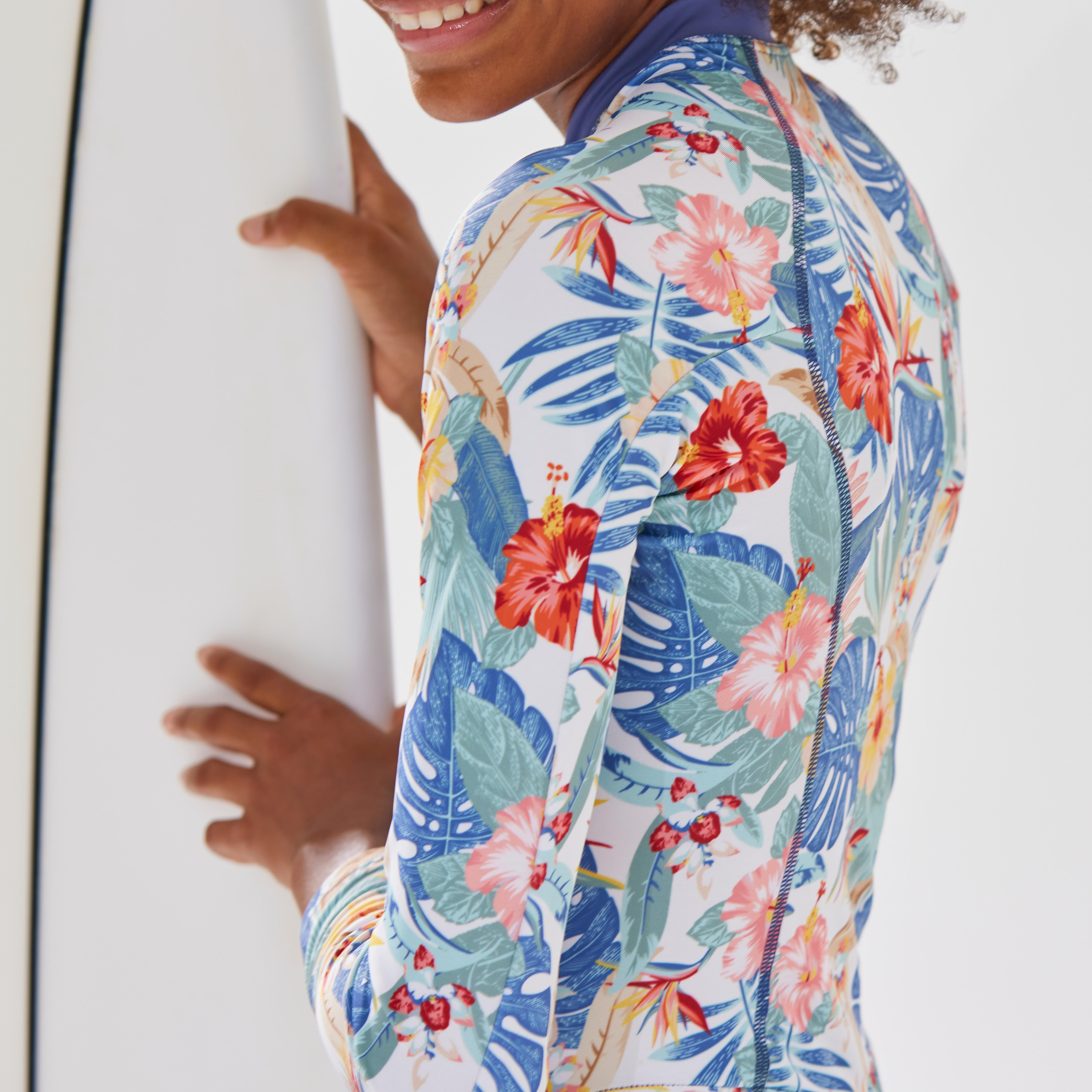 Maillot De Bain Une Pièce Manches Longues Fille - Protection UV 50+ - Sirène écailles Scintillantes - Taille 3 à 14 Ans