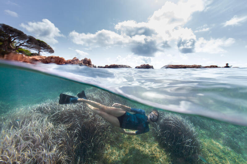 Top anty-UV do snorkelingu damski Subea z neoprenu 1,5 mm krótki rękaw