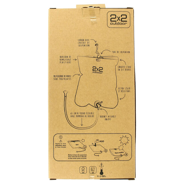 DOUCHE SOLAIRE POUR LE CAMPING PORTSHOW 2 X 2 20 LITRES 2 X 2 Decathlon