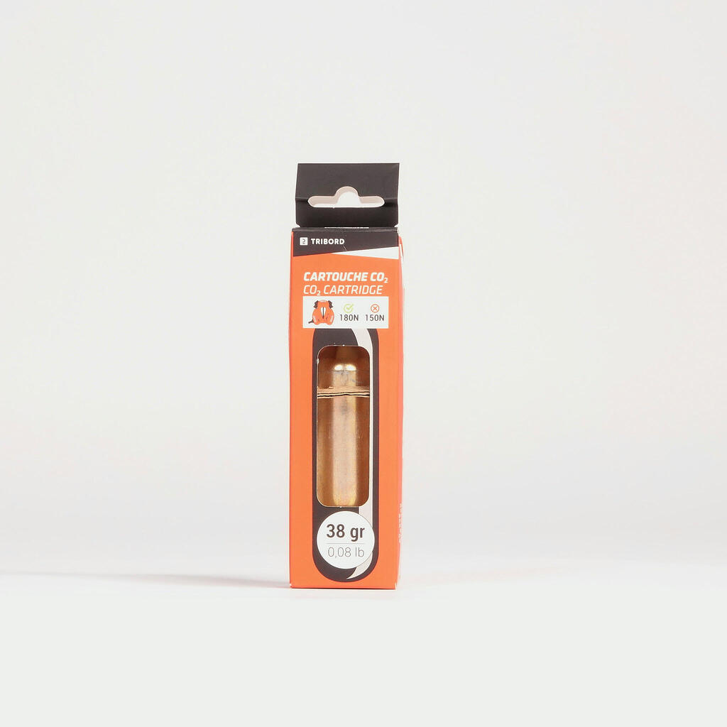 38 g CO2 cartridge cylinder for 180 Newton jackets