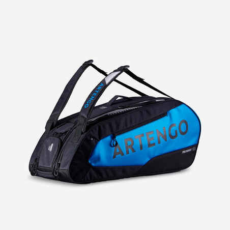 RAQUETERO TÉRMICO DE TENIS - ARTENGO G PRO 9 RAQUETAS NEGRO AZUL SPIN