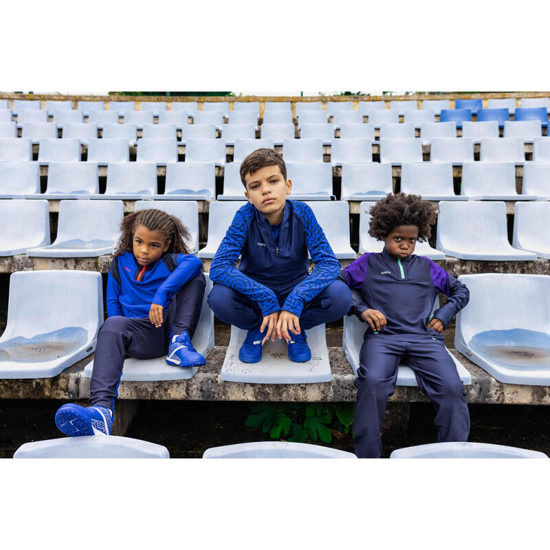 Kinder Fussball Sweatshirt mit Reissverschluss - Viralto Alpha blau/violett 