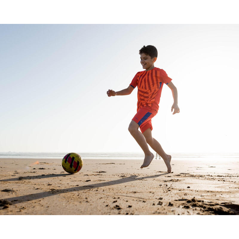 Öğretici Futbol Topu - 5 Numara - Sarı / Pembe - Learning Ball