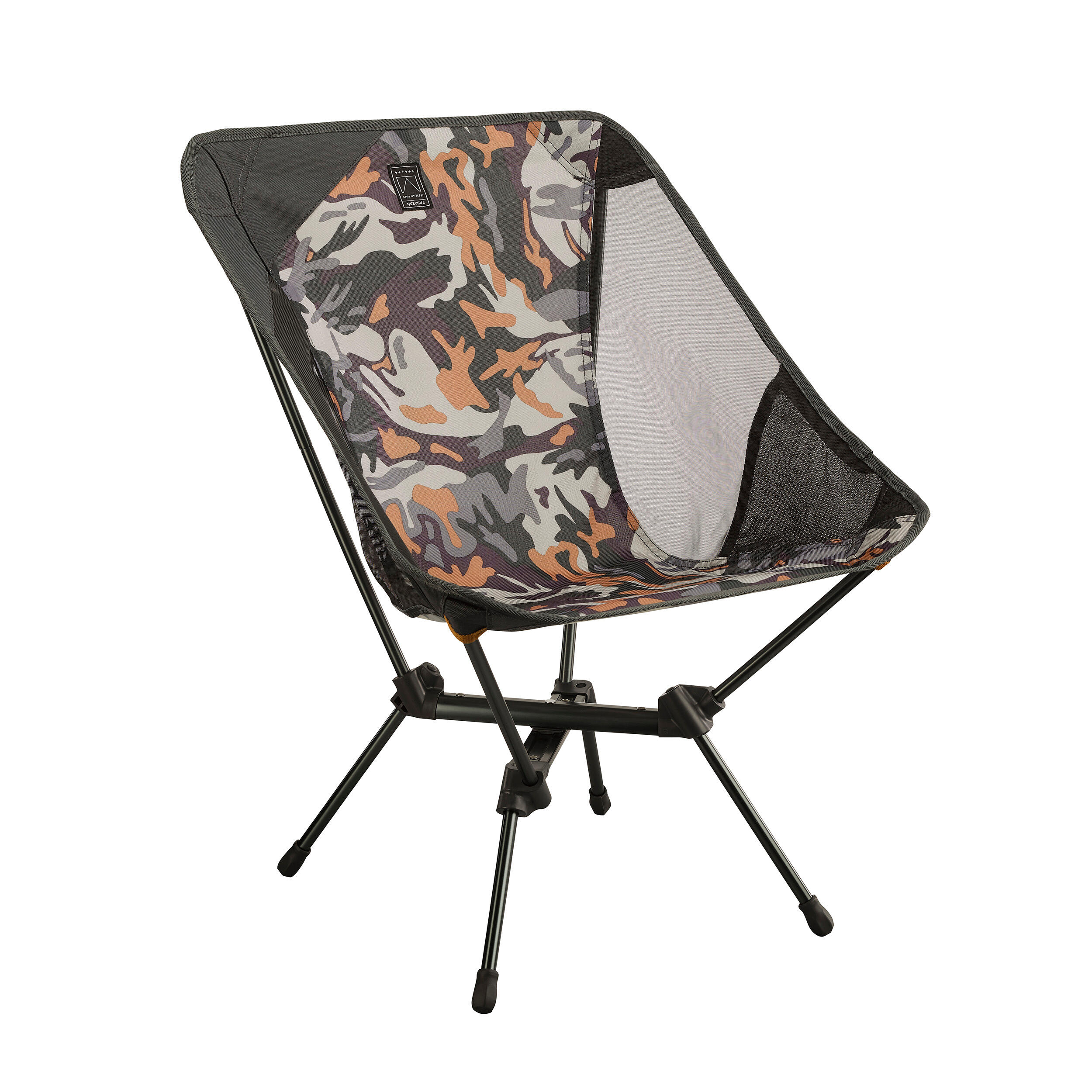 Low Folding Camping Chair, MH 500 Camo - QUECHUA