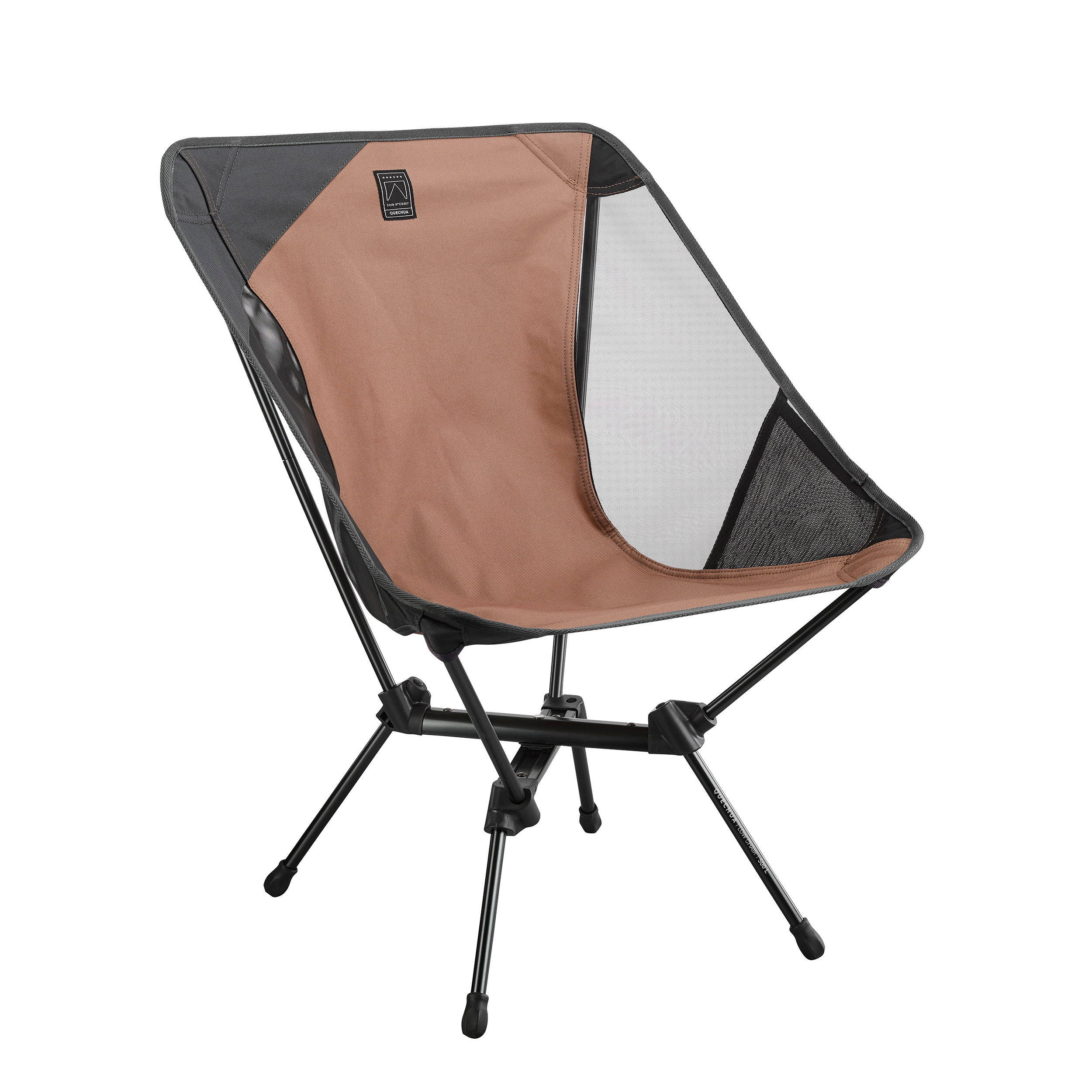 CHAISE BASSE PLIANTE DE CAMPING MH500 MARRON