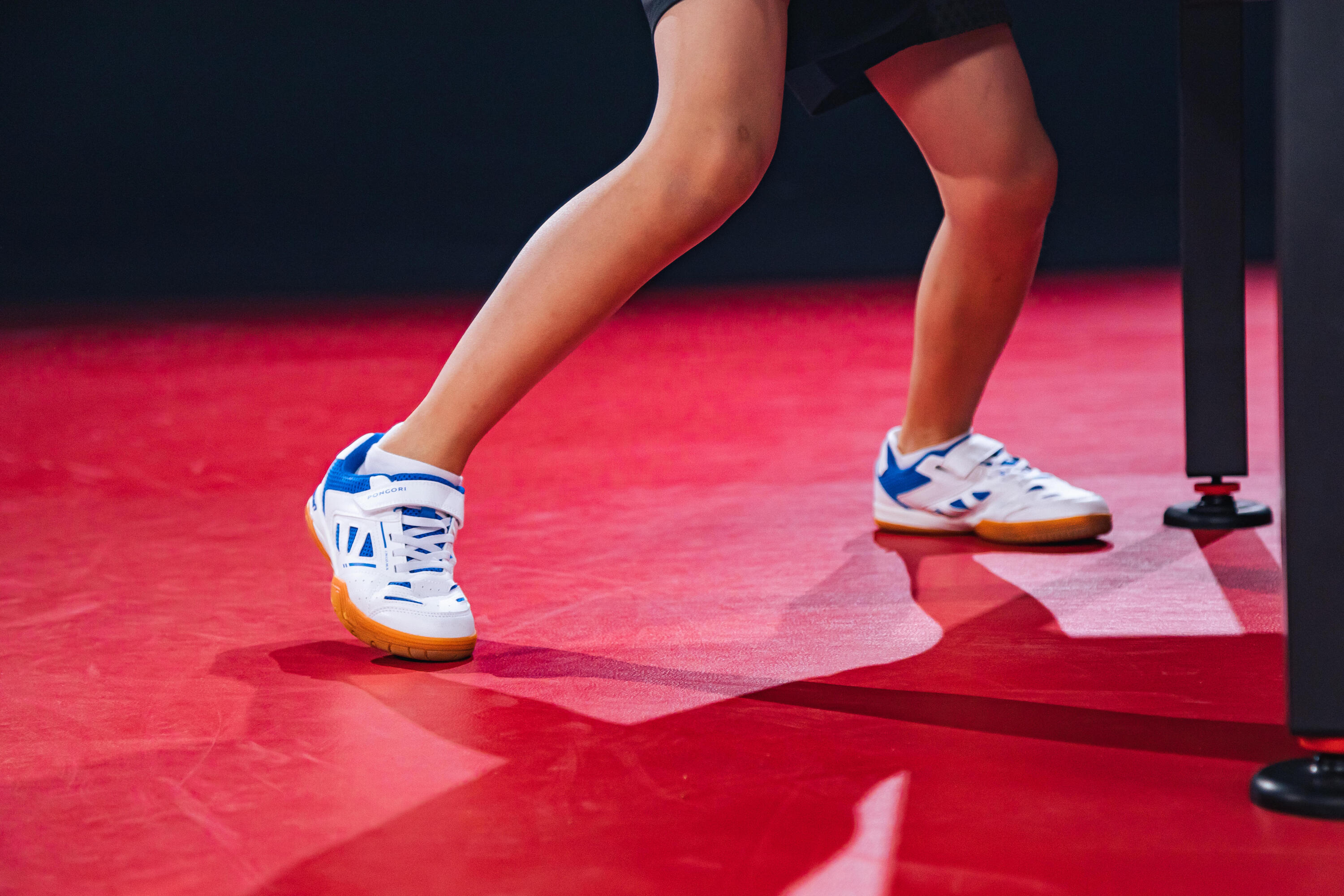 Chaussures de Tennis de Table Enfant TTS 500 Enfant - Blanc/Bleu 10/11