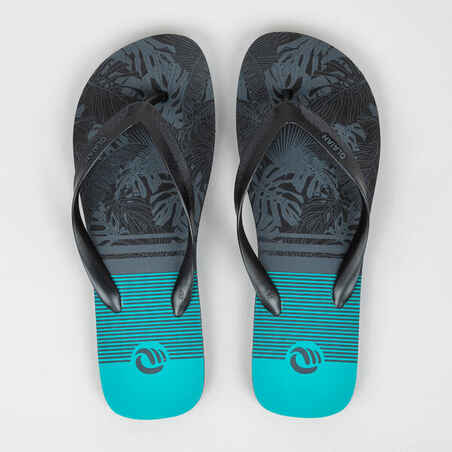 Men's flip-flops - 120 Floral blue