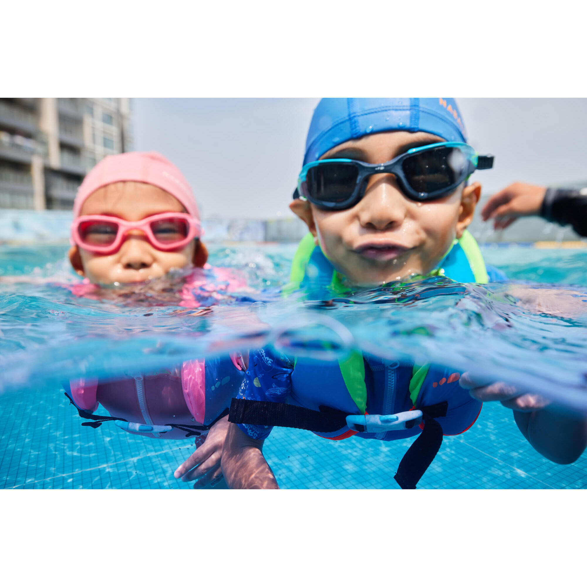 Gilet de natation swimvest vert bleu NABAIJI Decathlon