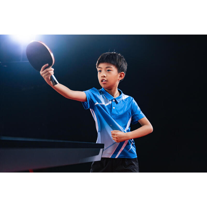 Kids' Table Tennis Polo TTP590 - Light Blue