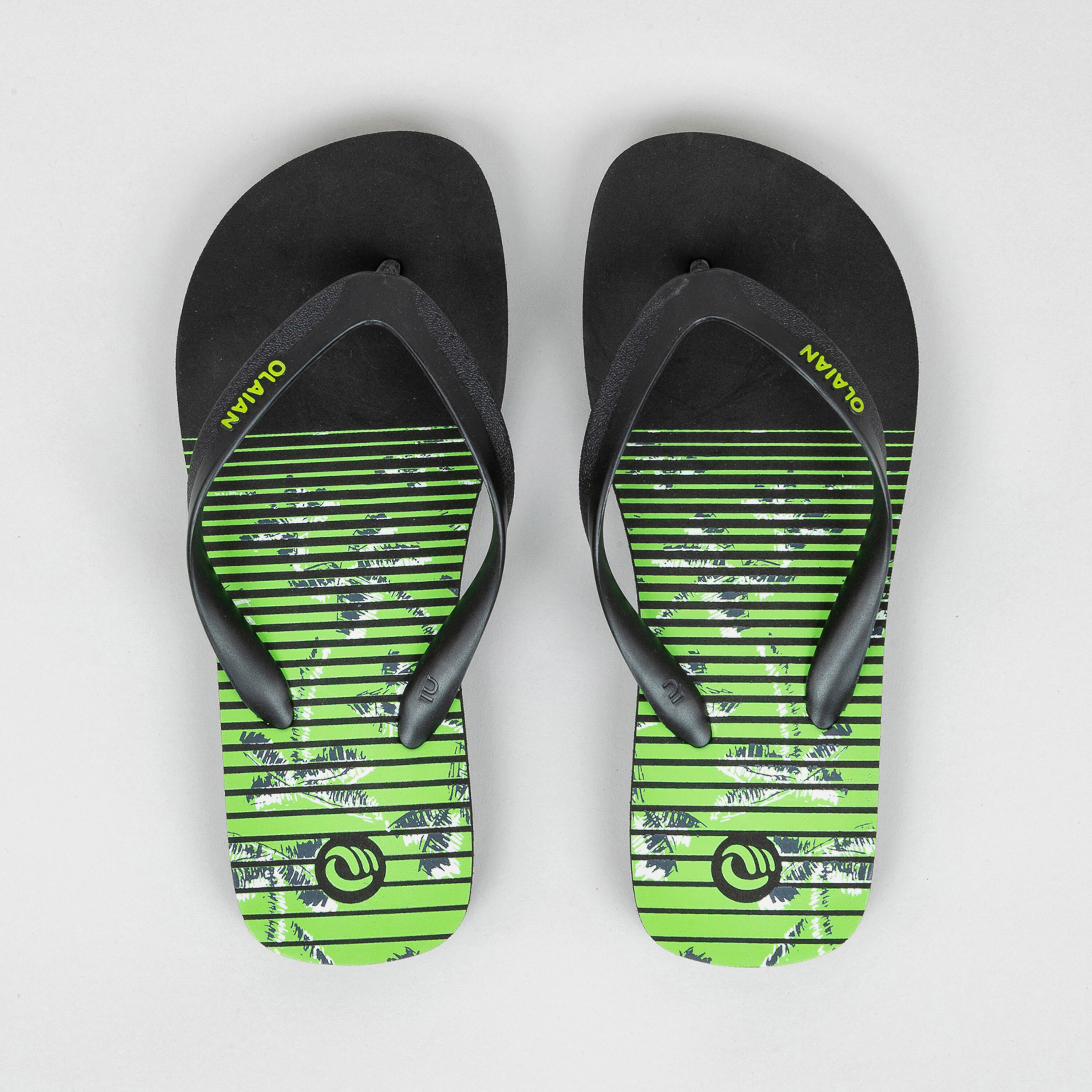 DECATHLON Chlapčenské žabky 120 Kokoline čierno-zelené 29-30 · záber 3