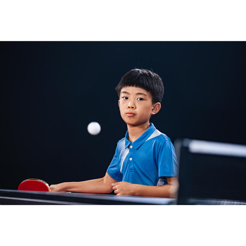 Kids' Table Tennis Polo TTP590 - Light Blue