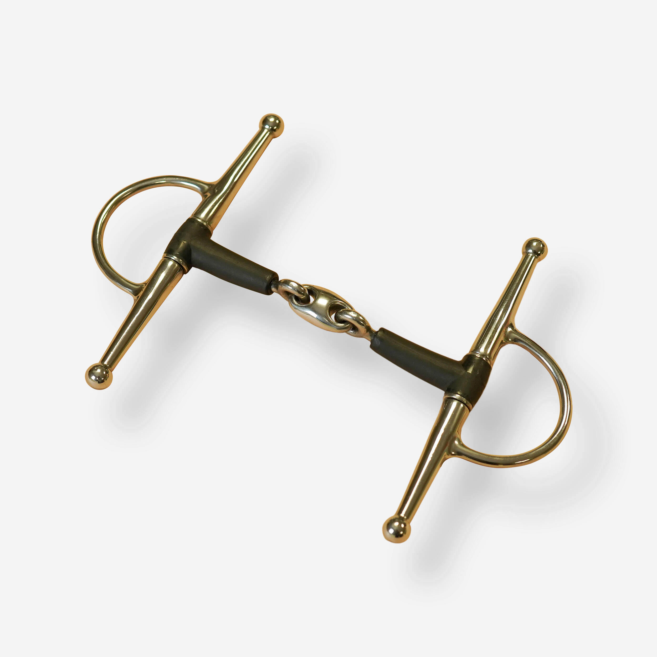 FOUGANZA Double-Jointed Full Cheek Snaffle Bit for Horse & Pony