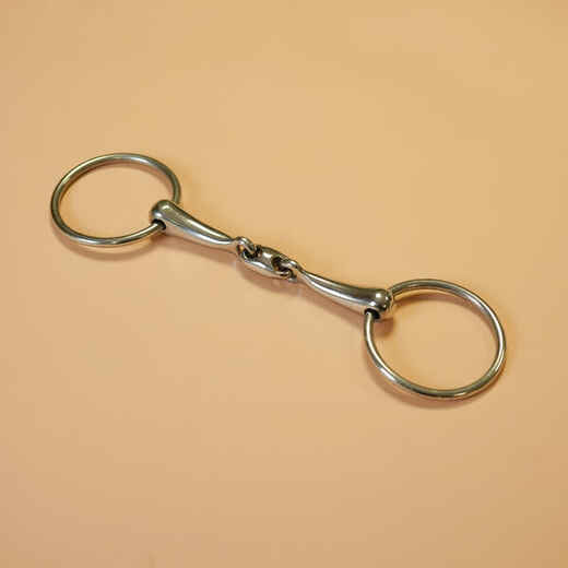 
      Double Jointed Ring Snaffle for Horse and Pony
  