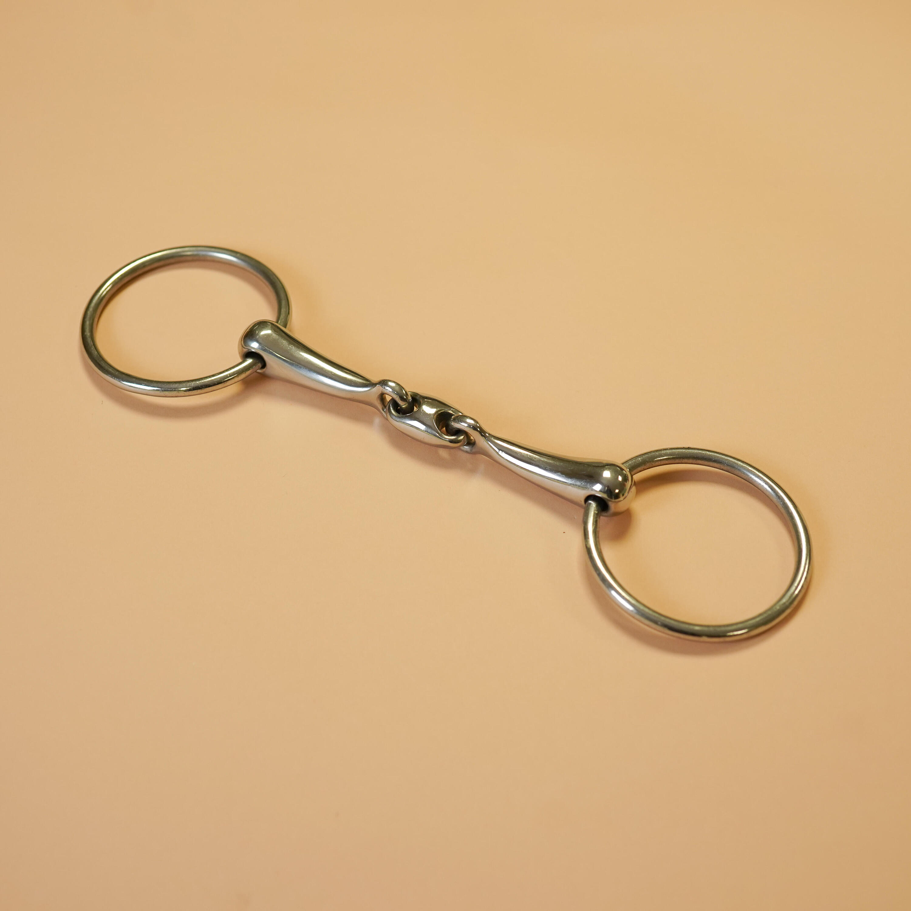 FOUGANZA Double Jointed Ring Snaffle for Horse and Pony