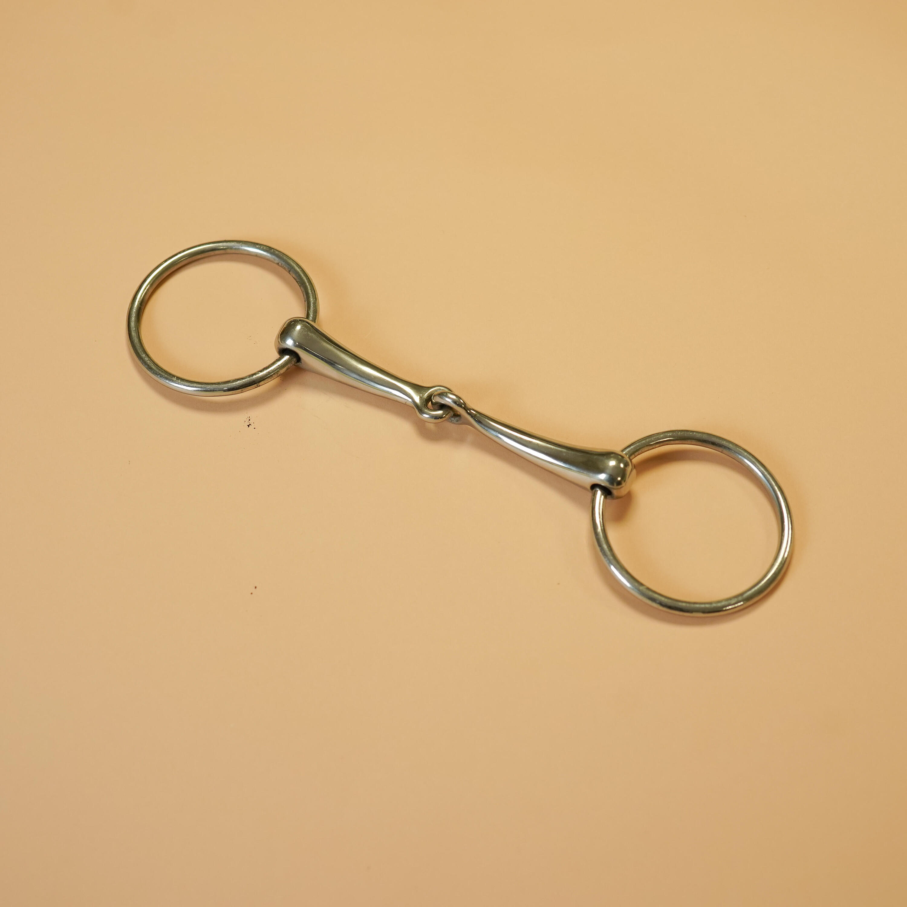 FOUGANZA Single-Jointed Ring Snaffle Bit for Horse & Pony