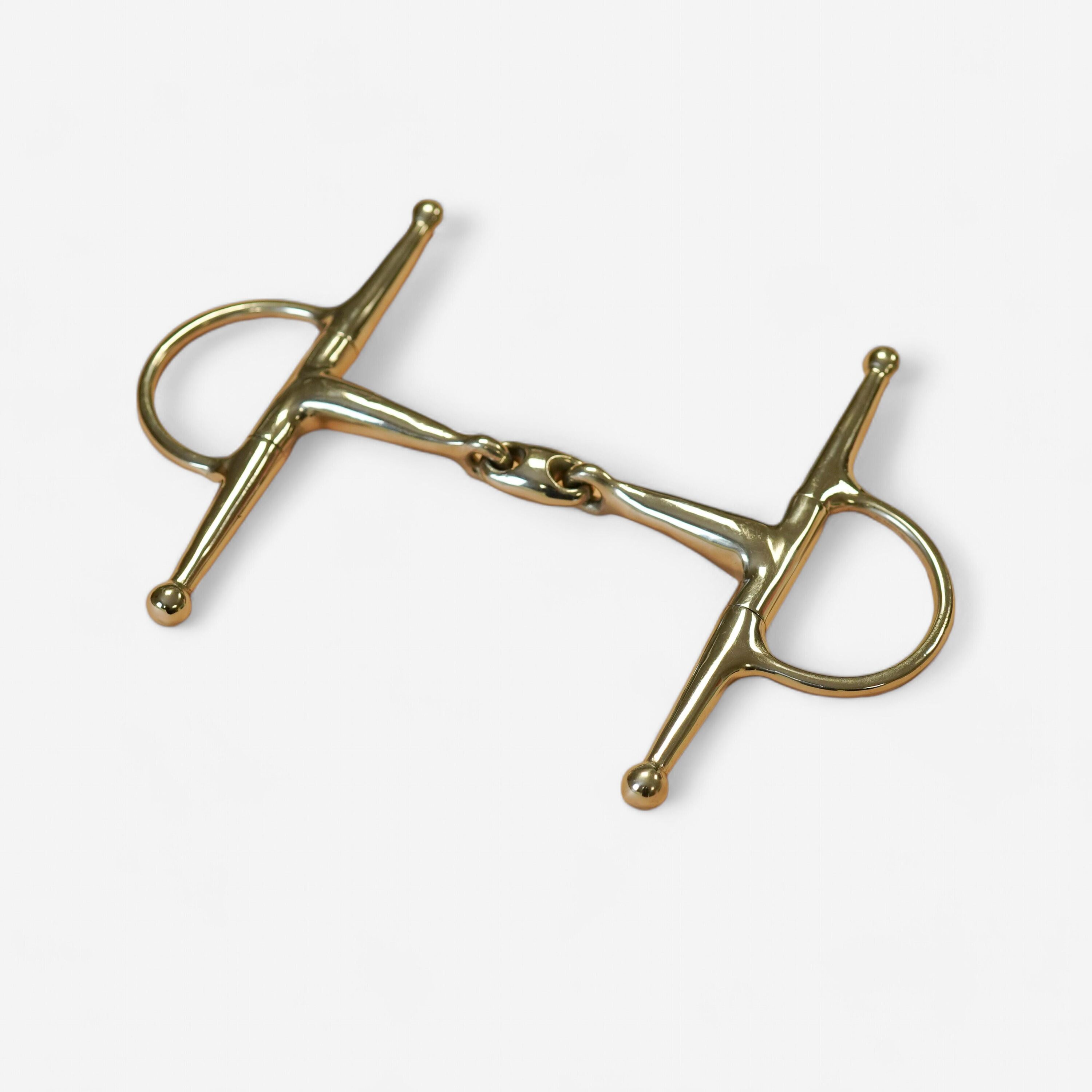 FOUGANZA Double-Jointed Full Cheek Snaffle Bit for Horse & Pony