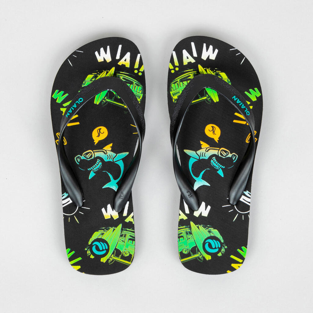 Boys' Flip-Flops 120 Vanlife Black