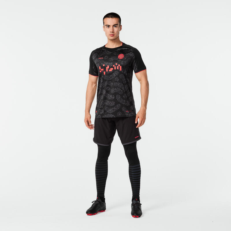 Maglia calcio uomo VIRALTO II nero-grigio-rosa