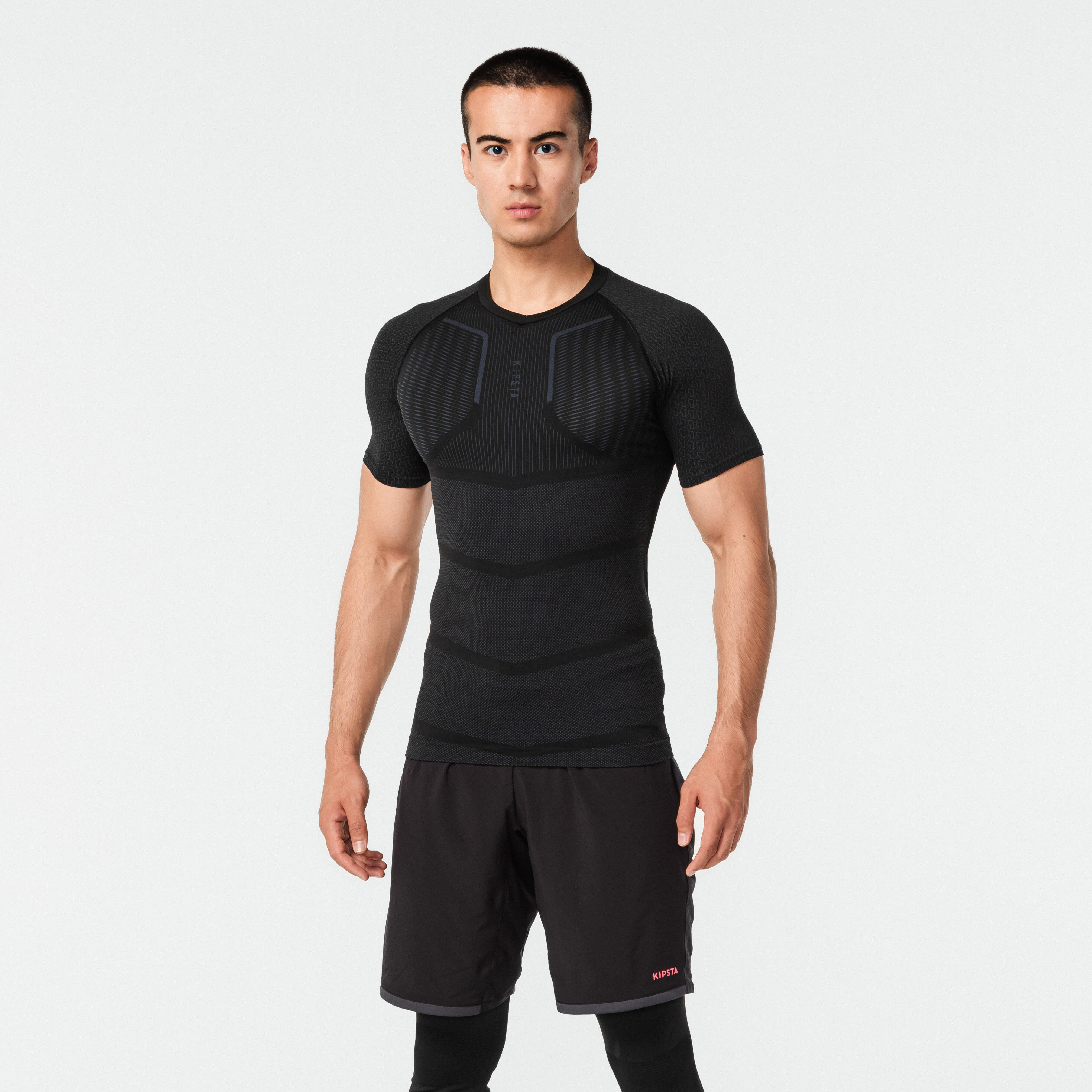 Camiseta térmica manga corta de fútbol Niños Kipsta Keepdry 500 negro -  Decathlon