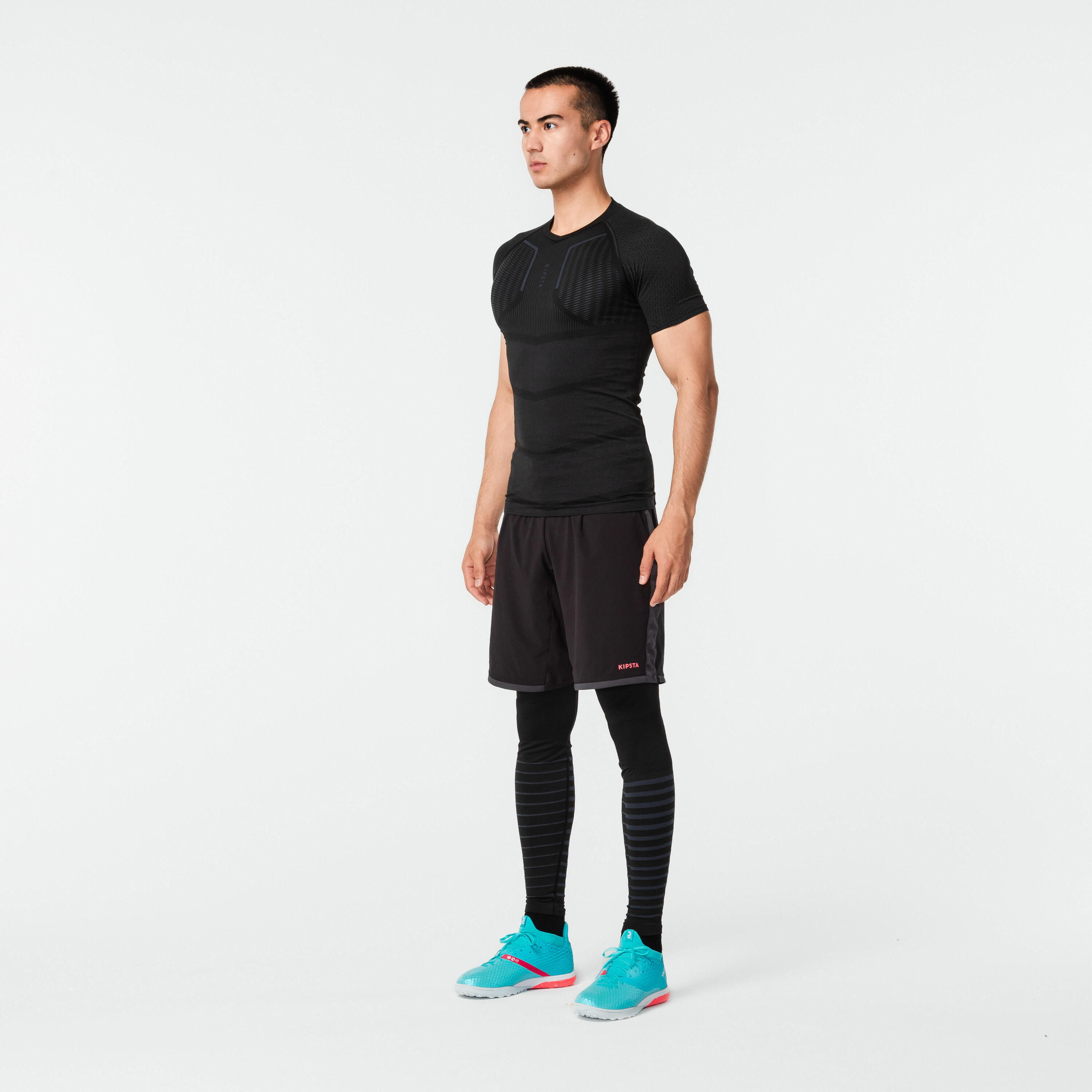 Mallas térmicas de fútbol Adulto Kipsta Keepdry 500 negras 5/6