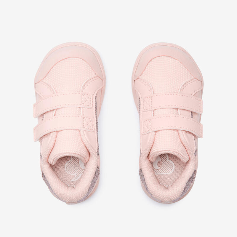 Turnschuhe 500 I LEARN Klettverschluss atmungsaktiv Babyturnen - rosa 