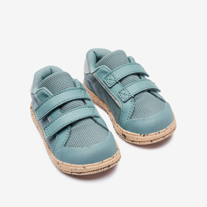 Turnschuhe 500 I LEARN Klettverschluss Babyturnen petrol 