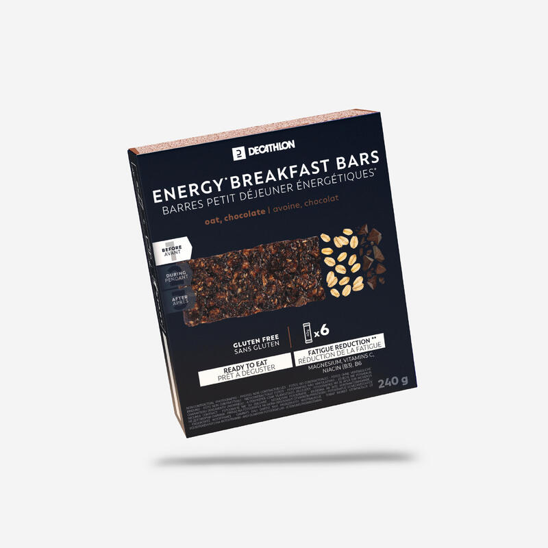Baton energetyczny śniadaniowy czekoladowy bez glutenu x6