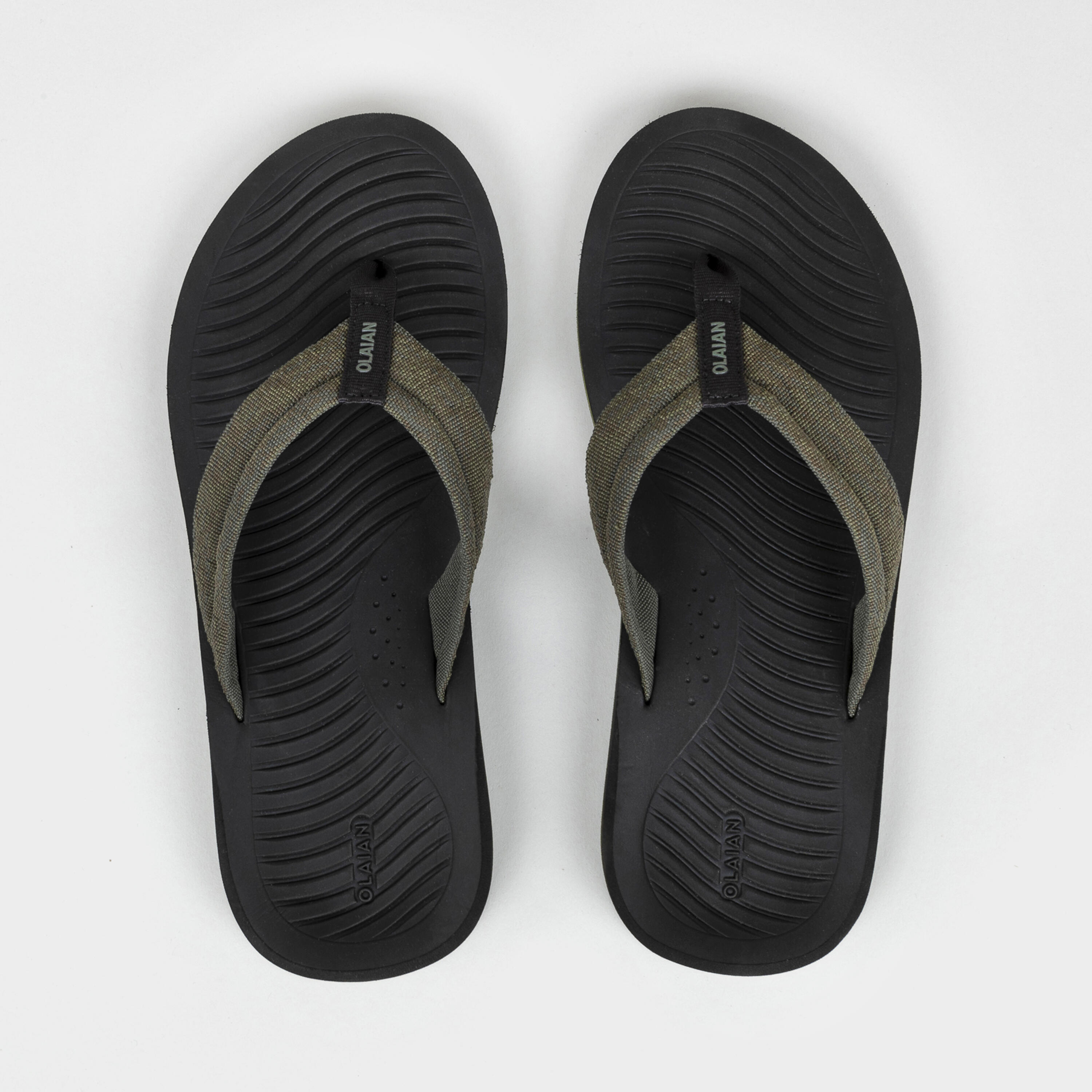 Men's Flip-Flops 500 - Khaki 2/5