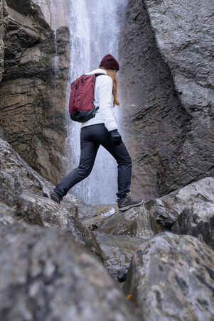 WOMEN'S HIKING WARM WATER-REPELLENT TROUSERS - SH100  