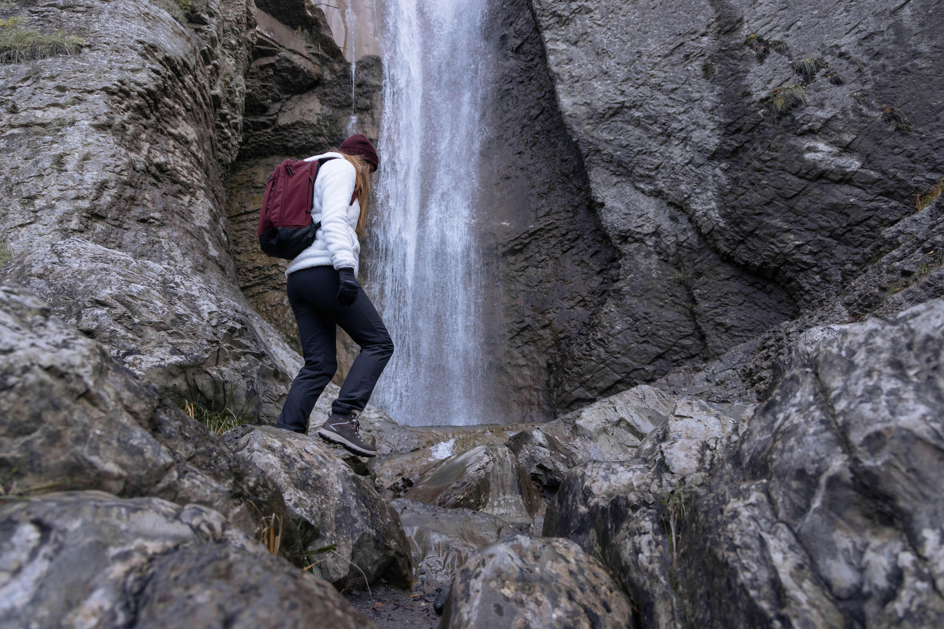 WOMEN'S HIKING WARM WATER-REPELLENT TROUSERS - SH100   2/9