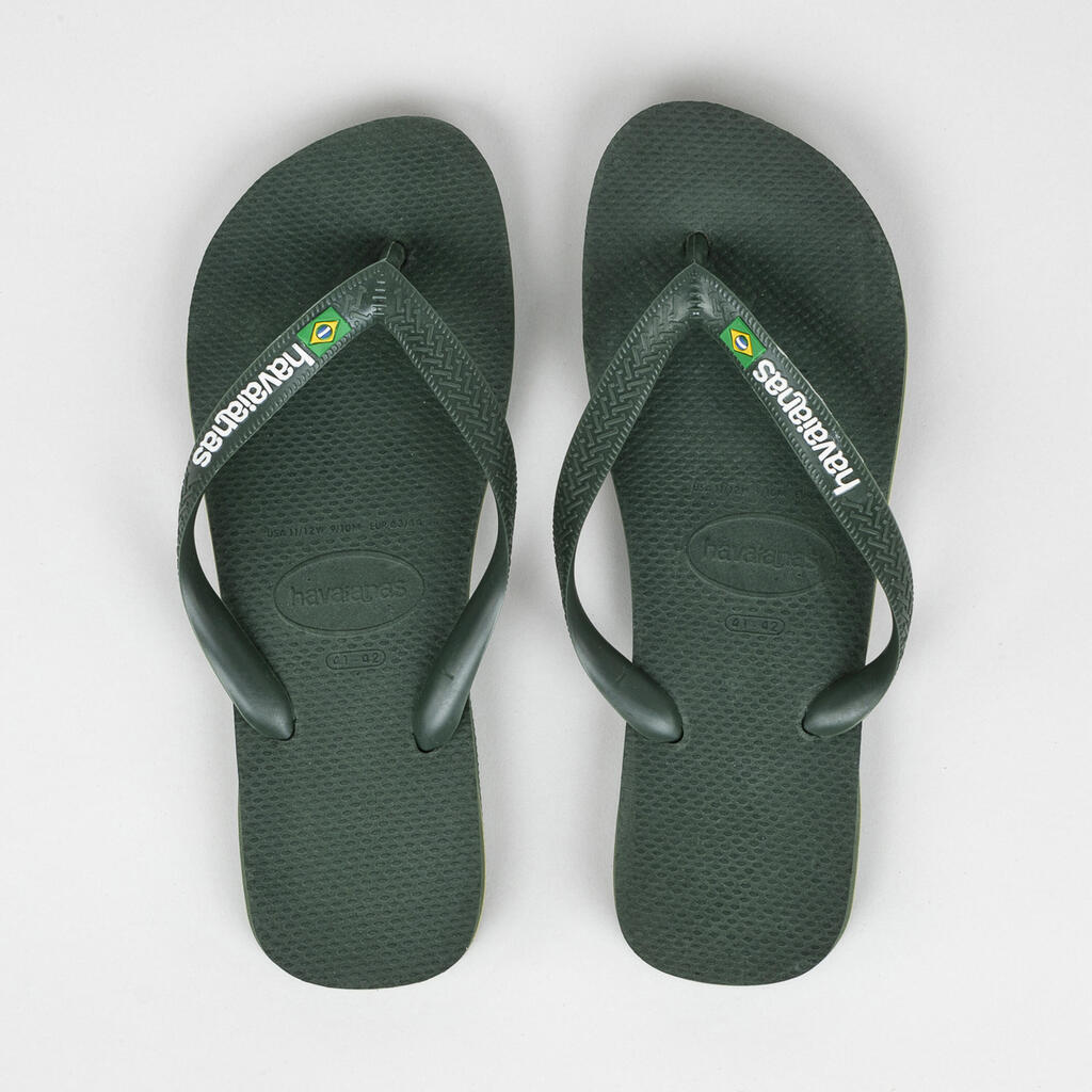 Pánske žabky Havaianas Brasil Logo sivozelené