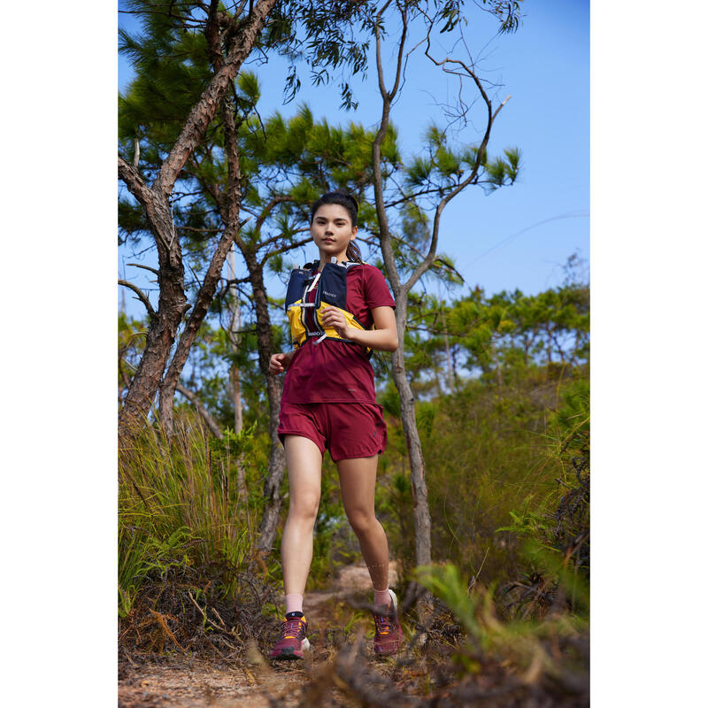 TRAIL RUNNING BAG 10 L UNISEX YELLOW - SOLD WITH WATER BLADDER 1 L