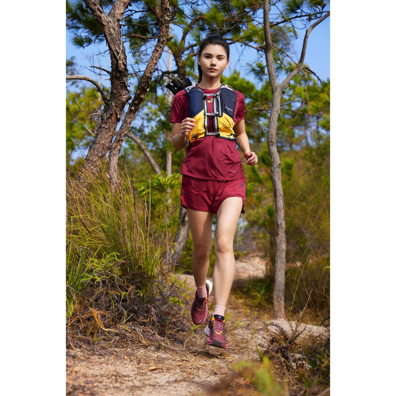 TRAIL RUNNING BAG 10 L UNISEX YELLOW - SOLD WITH WATER BLADDER 1 L