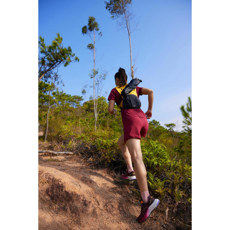 TRAIL RUNNING BAG 10 L UNISEX YELLOW - SOLD WITH WATER BLADDER 1 L