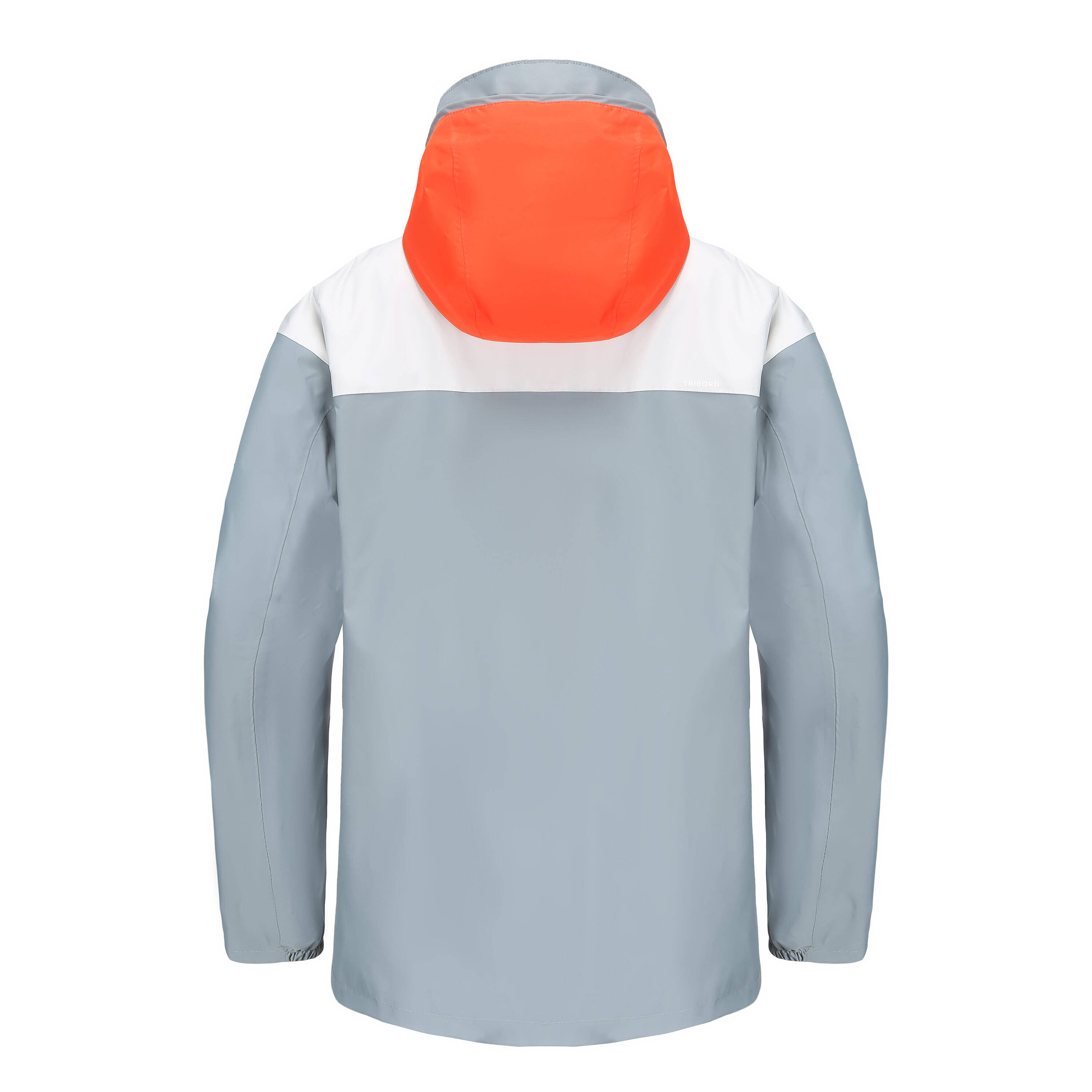 Raincoat Men Waterproof Sailing Jacket 100M Windproof Breathable Marine Weather - Grey  -  3