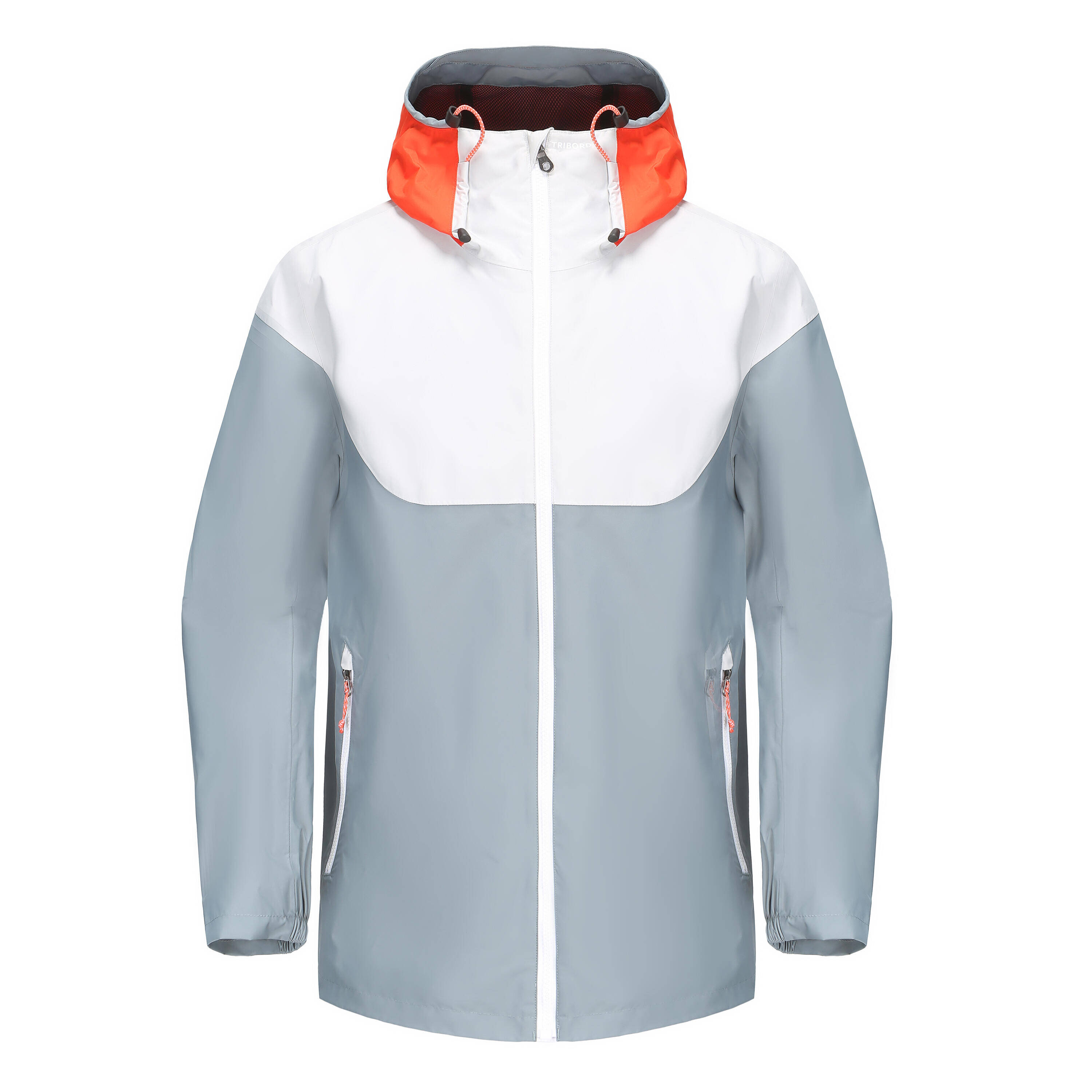 Raincoat Men Waterproof Sailing Jacket 100M Windproof Breathable Marine Weather - Grey  -  2