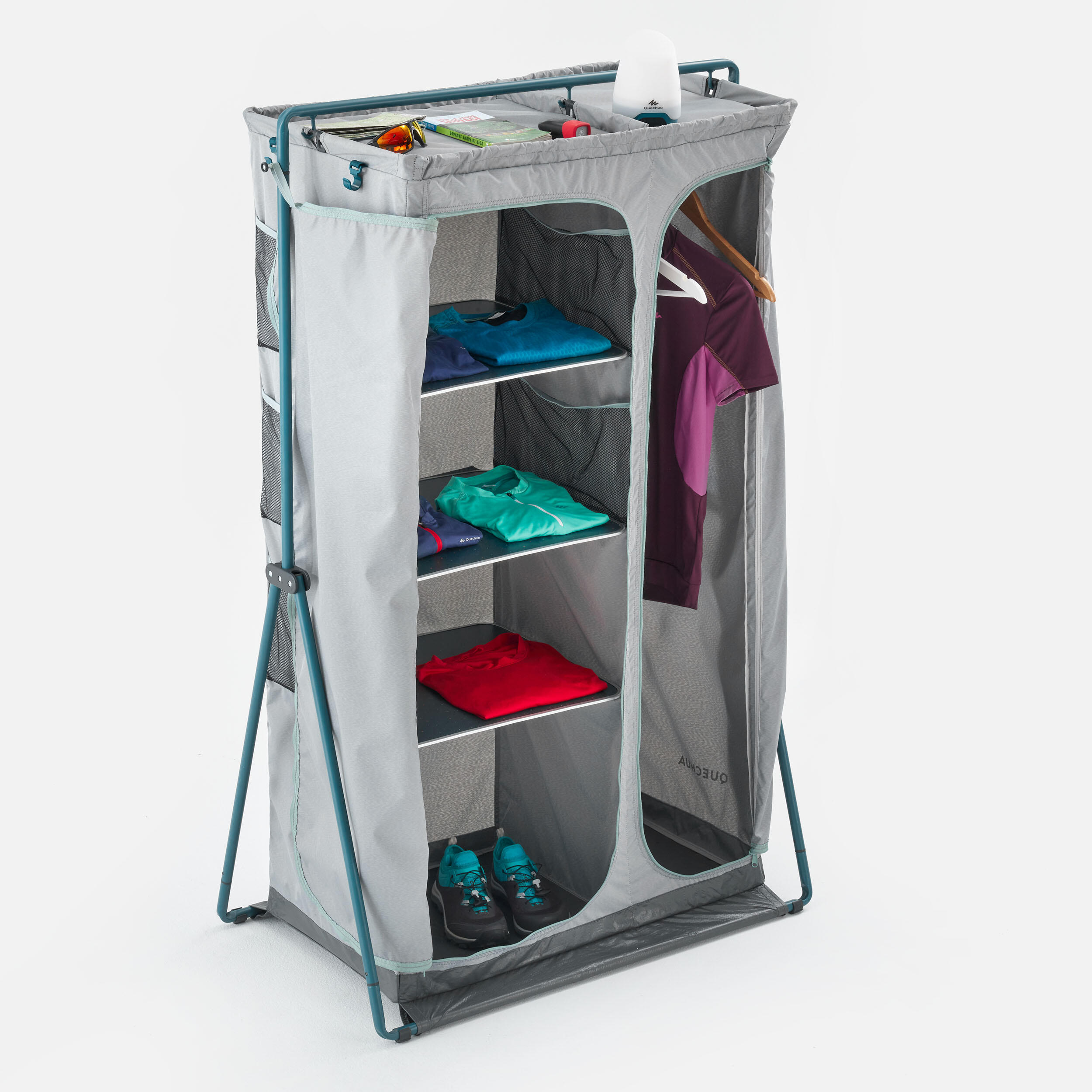 Large folding and compact camping wardrobe - Comfort 3/8