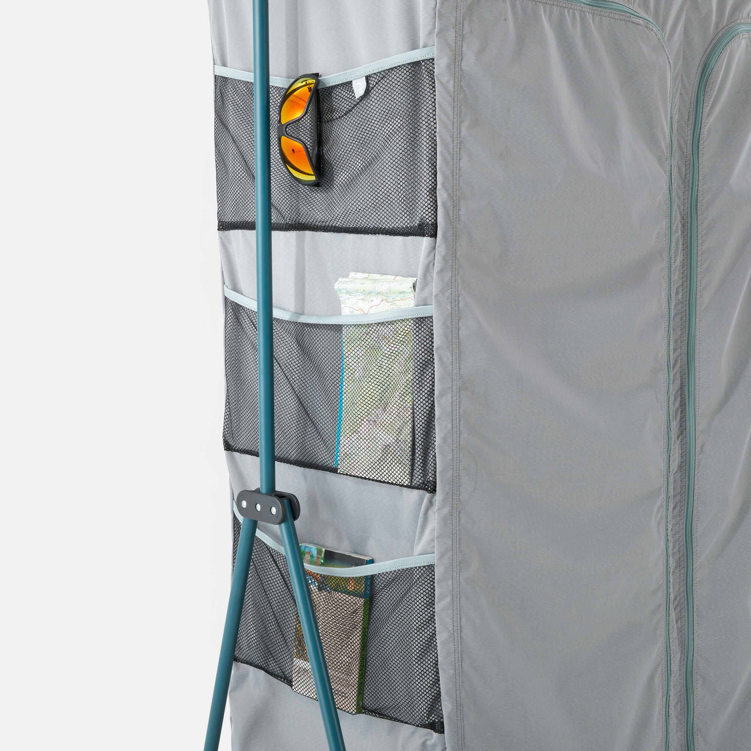Large folding and compact camping wardrobe - Comfort 5/8