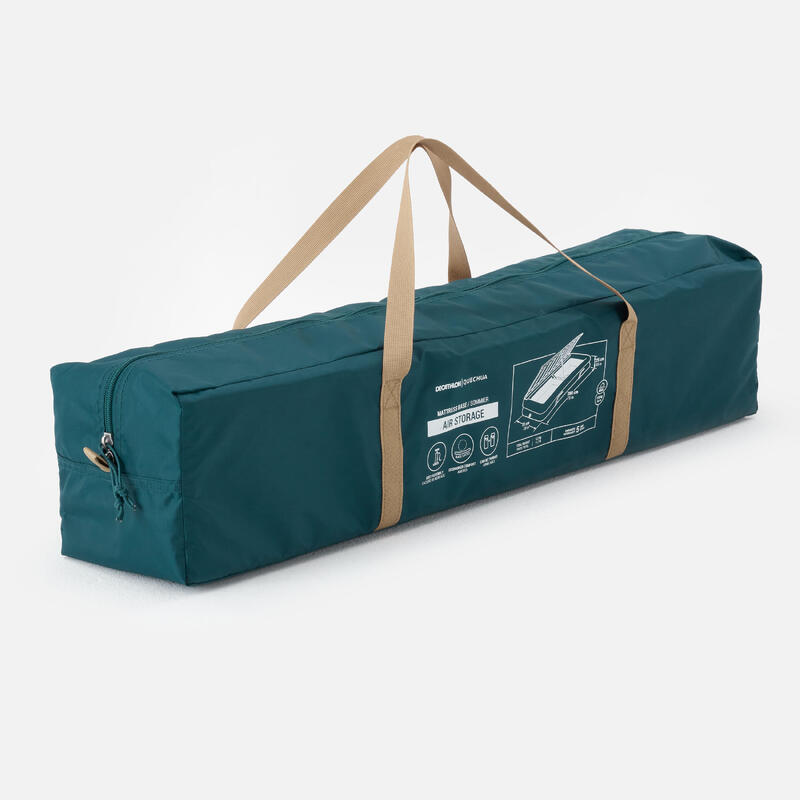 Somier inflable de camping 1 persona 200x70 cm. Quechua Camp Bed Air+ Storage
