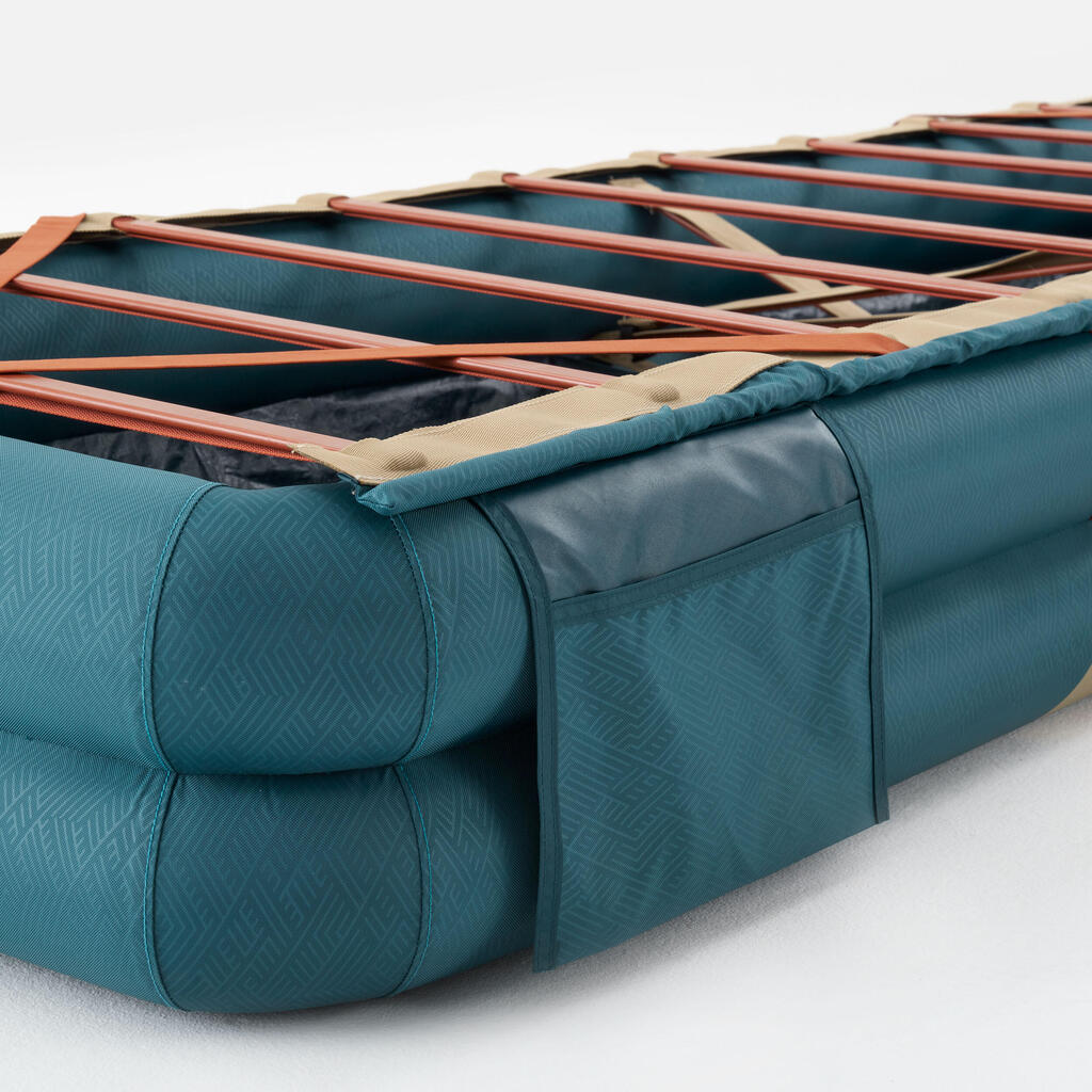Piepūšama tūrisma gultas pamatne “Camp Bed Air +”, glabātuve 70 cm, 1 personai