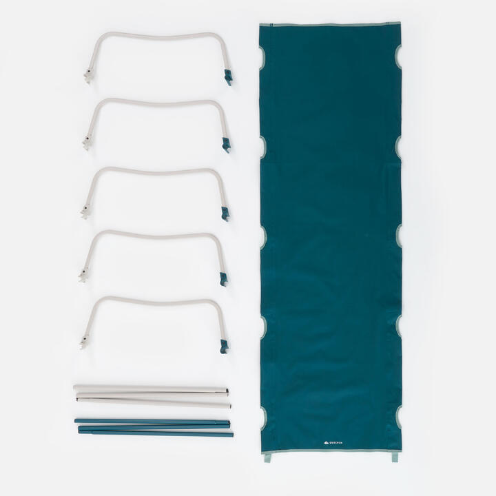 Lit de camping en tissu Oxford et acier Bleu 180 x 60 x 19 cm Lit de camping en tissu Oxford et acier Bleu 180 x 60 x 19 cm