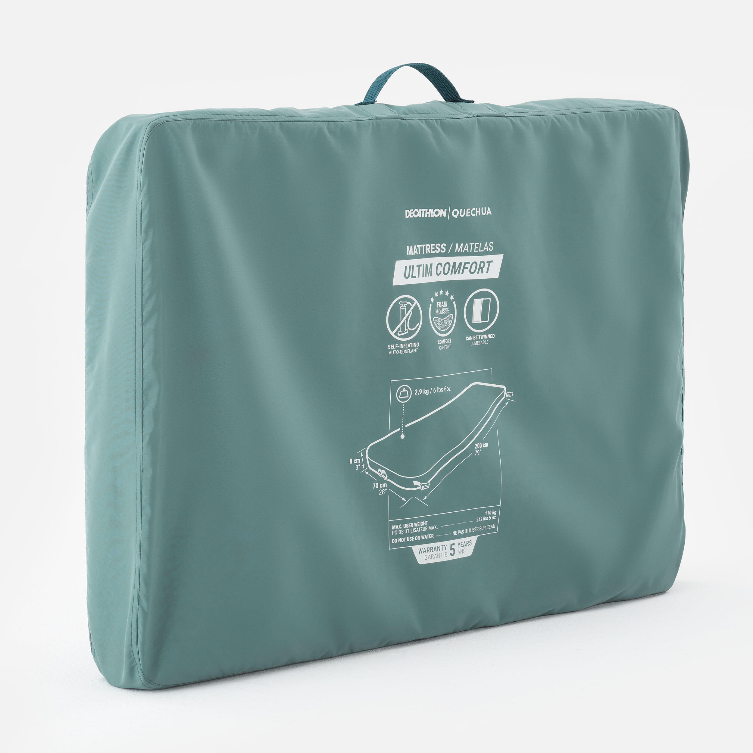 MATERASSO DA CAMPEGGIO AUTOGONFIANTE - ULTIM COMFORT 70 CM - 1 PERSONA